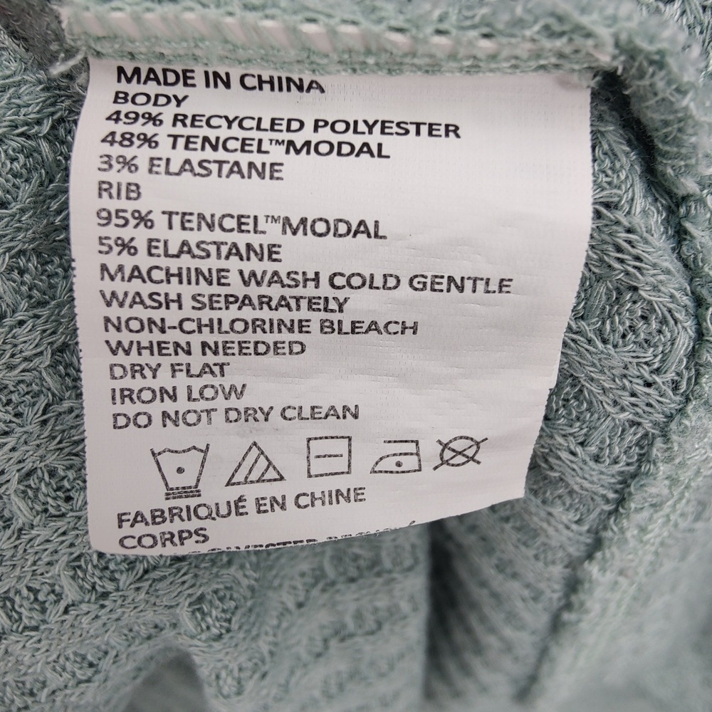 prAna Women Gorpcore Athleisure Sheeba Waffle Knit Top L Sage Green Thermal Cozy - Picture 6 of 16